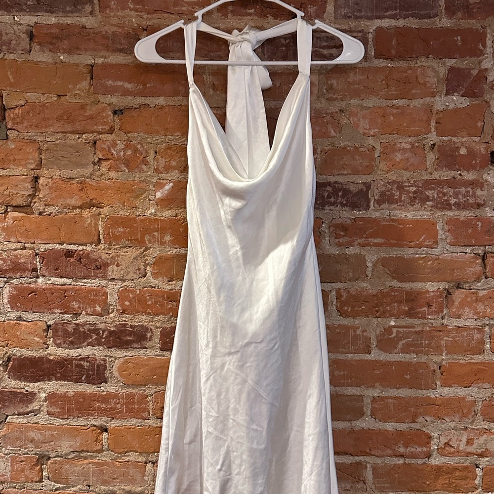 Altar'd State White/Cream Halter Dress